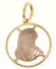 Picture of Madonna and Child Medal gr 1 yellow / white gold 18k
