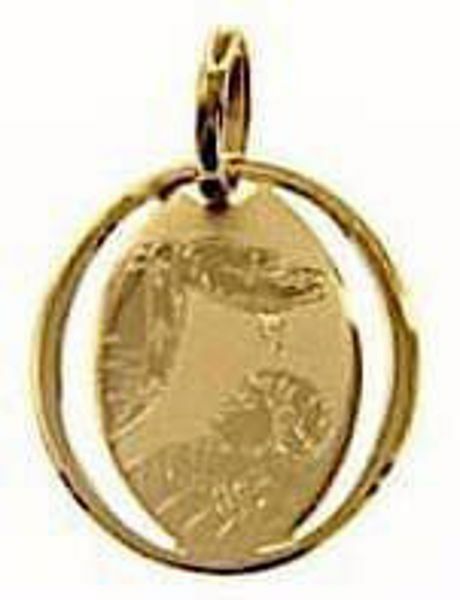Immagine di Battesimo Dono di Dio Medaglia Sacra Pendente ovale Battesimo gr 0,7 Oro giallo 18kt per Bebè (Bimba e Bimbo)