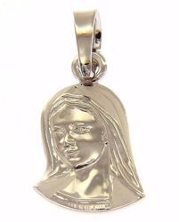 Immagine di Madonna Medaglia Pendente gr 1,55 Oro bianco 18kt da Donna 