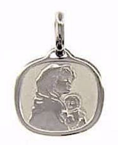 Picture of Madonna and Child by Ferruzzi Sacred Square Medal Pendant gr 1,6 White Gold 18k for Woman 