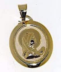 Picture of Madonna Virgin Mary Sacred Oval Medal Pendant gr 1,1 Yellow Gold 18k for Woman 