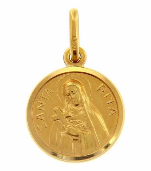 Immagine di Medaglia Santa Rita gr 2 oro giallo 18k