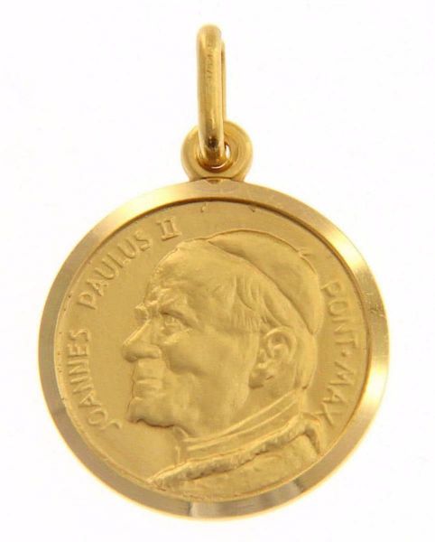 Imagen de Juan Pablo II Ioannes Paulus II Pontifex Maximus Medalla Acuñación gr 3,5 Oro amarillo 18kt