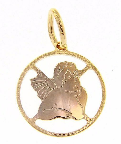 Imagen de Colgante Ángel de Rafael gr 0,95 oro blanco / amarillo 18k