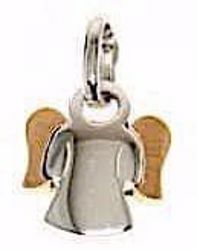 Picture of Stylized modern Angel Pendant gr 2 Bicolour rose white Gold 18k for Woman, Boy and Girl 