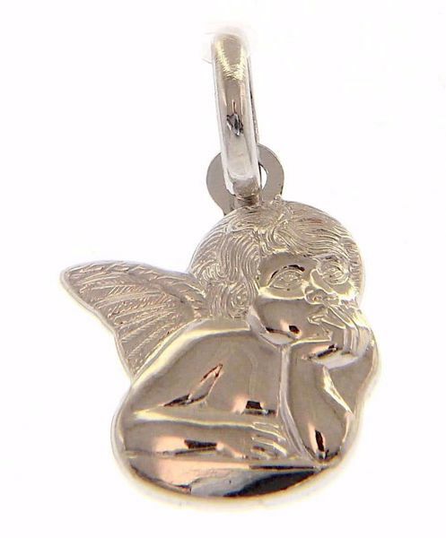 Immagine di Ciondolo Angelo di Raffaello gr 1,5 oro bianco 18k