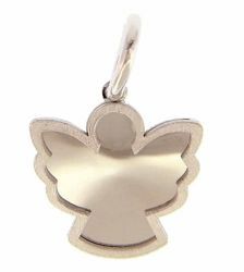 Picture of Guardian Angel Silhouette Pendant gr 0,95 White Gold 18k with satin edge for Children (Boys and Girls)