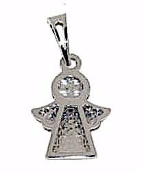 Picture of Guardian Angel with Light Spots Pendant gr 1,2 White Gold 18k for Woman