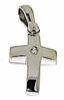 Imagen de Cruz joyería lisa gr 2,2 oro blanco 18k brillante