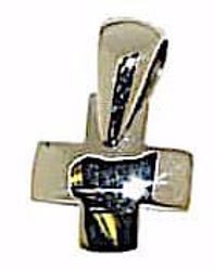 Imagen de Cruz abombada cuadrada Colgante gr 2 Oro blanco macizo 18kt para Mujer 