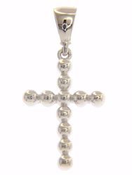 Picture of 11-spheres Cross Pendant gr 1,15 White solid Gold 18k with Smooth Spheres for Woman 