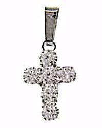 Picture of 6-bezels Cross Pendant gr 0,5 White Gold 18k with Zircons for Woman 
