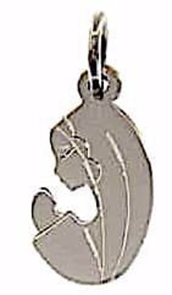 Picture of Madonna in prayer Pendant gr 1,5 White Gold 18k for Woman 