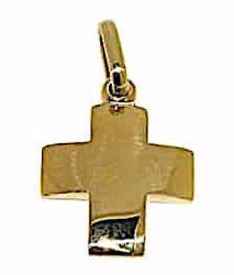 Immagine di Croce quadrata semplice Ciondolo Pendente gr 4,7 Oro giallo massiccio 18kt da Donna 