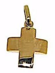Immagine di Croce semplice liscia Ciondolo Pendente gr 3 Oro giallo massiccio 18kt da Donna 