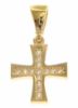 Immagine di Croce Patente gr 0,8 oro giallo 18k e zirconi