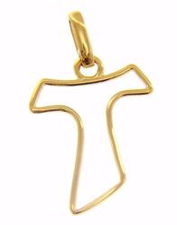 Picture of Saint Francis Tau Cross Pendant gr 1 Yellow Gold 18k for Woman 