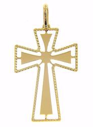 Immagine di Croce svasata traforata Ciondolo Pendente gr 0,55 Oro giallo 9kt da Donna 