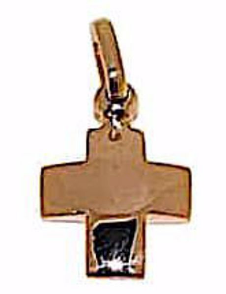 Immagine di Croce quadrata bombata Ciondolo Pendente gr 2,7 Oro rosa massiccio 18kt da Donna 