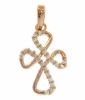 Imagen de Cruz de trébol gr 1,1 oro rosa 18k y zircones