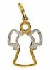 Immagine di Ciondolo Angelo gr 0,6 oro giallo / bianco 18k e zirconi