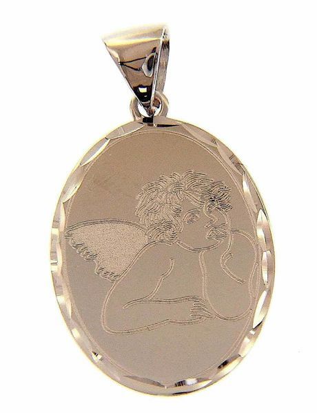 Immagine di Ciondolo Angelo di Raffaello gr 1,9 oro bianco 18k