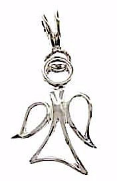 Picture of Stylized Guardian Angel Pendant gr 1,65 White Gold 18k for Children (Boys and Girls)