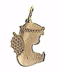 Picture of Guardian Angel sitting Pendant gr 0,95 Yellow Gold 18k for Children (Boys and Girls)