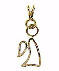 Picture of Stylized Angel Pendant gr 1,1 Yellow Gold 18k for Children (Boys and Girls) 