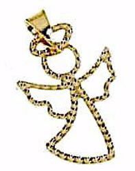 Picture of Stylized Guardian Angel Pendant gr 0,4 Yellow Gold 18k for Children (Boys and Girls)