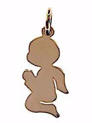 Picture of Angel praying Silhouette Pendant gr 1,35 Rose Gold 18k for Children (Boys and Girls) 