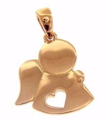 Picture of Angel with Heart Pendant gr 1,6 Rose Gold 18k for Children (Boys and Girls) 