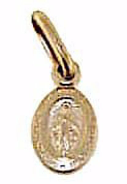 Immagine di Madonna Miracolosa Medaglia Sacra Pendente ovale Conio gr 0,8 Oro rosa 18kt Unisex Donna Uomo 