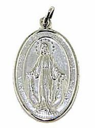 Picture of Our Lady of Graces Regina sine labe originali concepta o.p.n. Coining Sacred Oval Medal Pendant gr 5 White Gold 18k Unisex Woman Man 