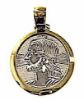 Picture of Holy Face with aureole Medal gr 2,4 yellow / white gold 18k