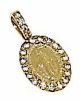Picture of Miraculous Medal gr 1,05 yellow / white gold 18k, cubic zirconia