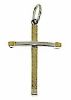 Immagine di Croce moderna arcuata gr 1 oro giallo / bianco 18k