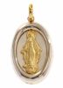 Immagine di Ciondolo Madonna Miracolosa gr 2,2 oro giallo / bianco 18k