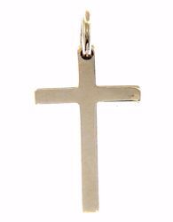 Picture of Simple Straight Cross Pendant gr 1,25 White solid Gold 18k Unisex Woman Man 