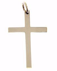 Picture of Simple Straight Cross Pendant gr 2,5 White solid Gold 18k Unisex Woman Man 