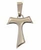 Imagen de Cruz Tau franciscana gr 3,1 oro blanco macizo 18k