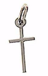 Picture of Mini Straight Cross Pendant gr 0,85 White solid Gold 18k Unisex Woman Man 