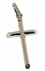 Picture of Straight Simple Cross Pendant gr 1,45 White Gold 18k Hollow Tube Unisex Woman Man 