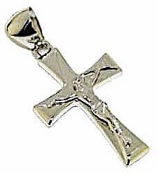 Picture of Classical Cross with the body of Christ Pendant gr 1,45 White Gold 18k Hollow Tube Unisex Woman Man 
