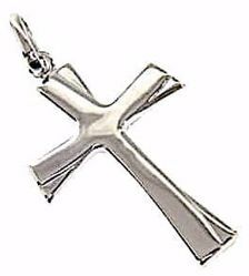Picture of Modern style relief Cross Pendant gr 1,15 White Gold 18k Hollow Tube Unisex Woman Man 