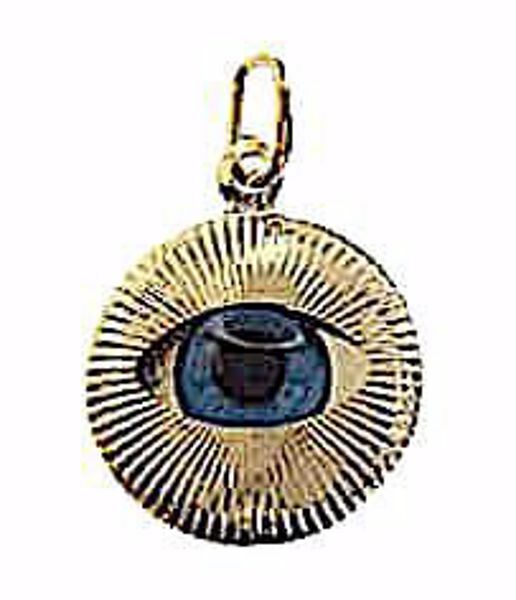 Immagine di Occhio di Allah Ciondolo Pendente tondo gr 0,9 Oro giallo 18kt Unisex Donna Uomo 