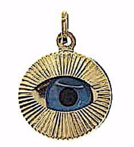 Picture of Eye of Allah Round Pendant gr 1,2 Yellow Gold 18k Unisex Woman Man 