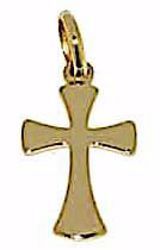 Immagine di Croce semplice Ciondolo Pendente gr 0,95 Oro giallo 18kt lastra stampata a rilievo Unisex Donna Uomo 