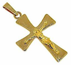 Picture of Templar Cross with Body of Christ Pendant gr 7,3 Yellow solid Gold 18k Unisex Woman Man 