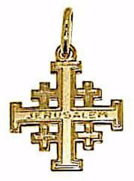 Picture of Jerusalem Cross Pendant gr 1,8 Yellow solid Gold 18k Unisex Woman Man 